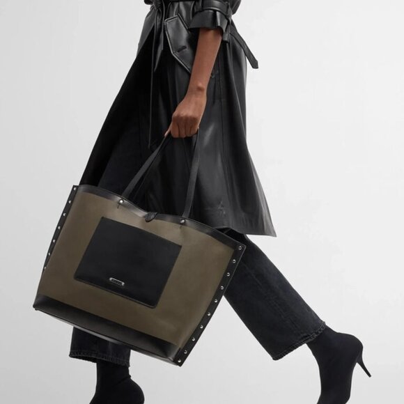 Rebecca Minkoff Megan Studded Bicolor Tote Bag - Picture 4 of 6